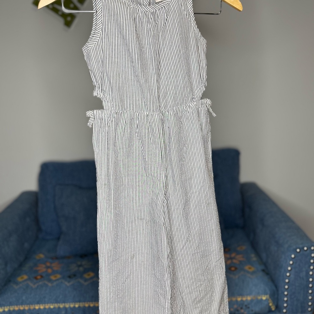 Striped Sleeveless Jumpsuit